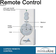 Minka Aire F765L-WHF Transonic 56" Flat White LED Ceiling Fan + Remote Control - ALCOVE LIGHTING