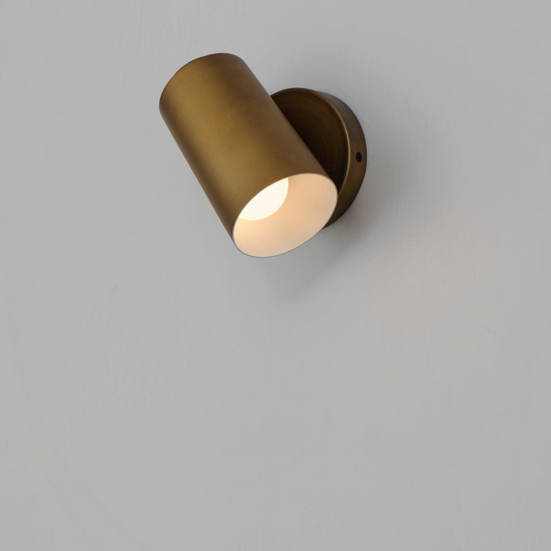 Maxim 62001NAB SpotLight Outdoor LED Sconce Cylinder | Natural Aged Brass