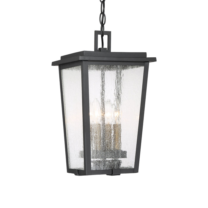 Minka Lavery Great Outdoors Cantebury 4 Light Outdoor Chain Hung Light-Coal W/Gold