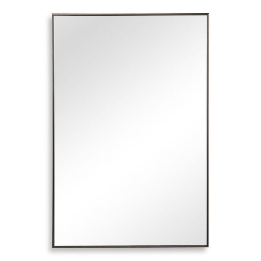 Moden Gunmetal Mirror | Modern Rectangle Frame Bathroom Vanity Mirror Mounted Vertical or Horizontal (21 in. W x 31 in. H x 1 in. D)