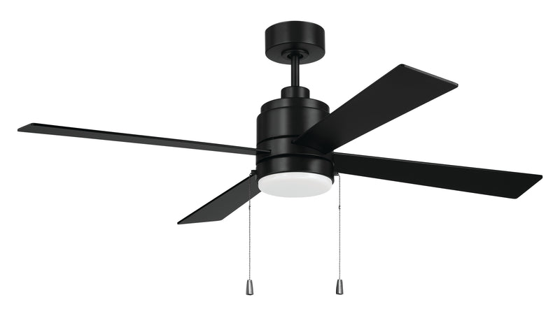 Craftmade MCY52FB4-PC McCoy 52 4 Blade LED Ceiling Fan with Pull Chains -Flat Black