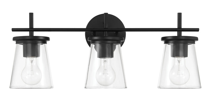 Craftmade 60403-FB Connell 3 Light Bathroom Vanity Light -Flat Black