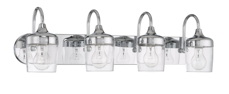 Craftmade 58104-CH Wrenn 4 Light Bathroom Vanity Light -Chrome