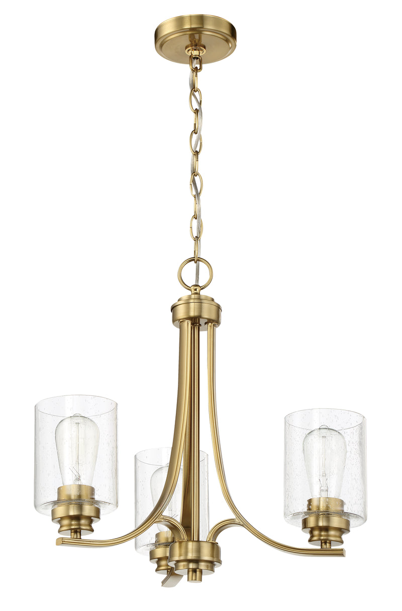 Craftmade 50523-SB Bolden 3 Light Chandelier -Satin Brass