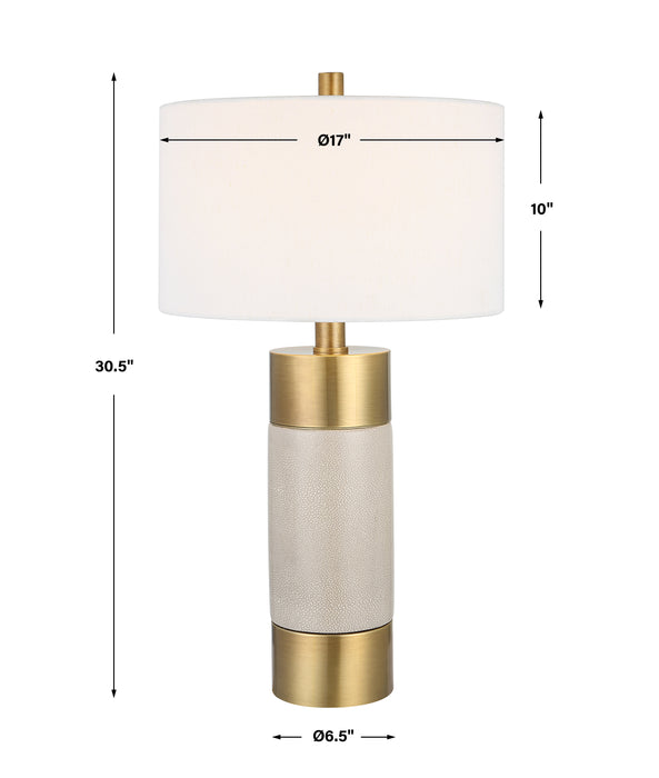 Uttermost Adelia Ivory & Brass Table Lamp