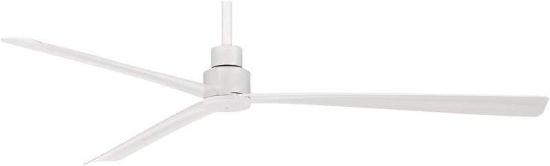 Minka Aire Simple 65" Outdoor Flat White Ceiling Fan with Remote Control