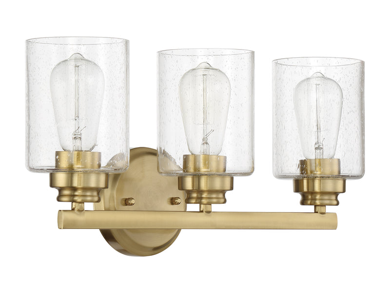 Craftmade 50503-SB Bolden 3 Light Bathroom Vanity Light -Satin Brass