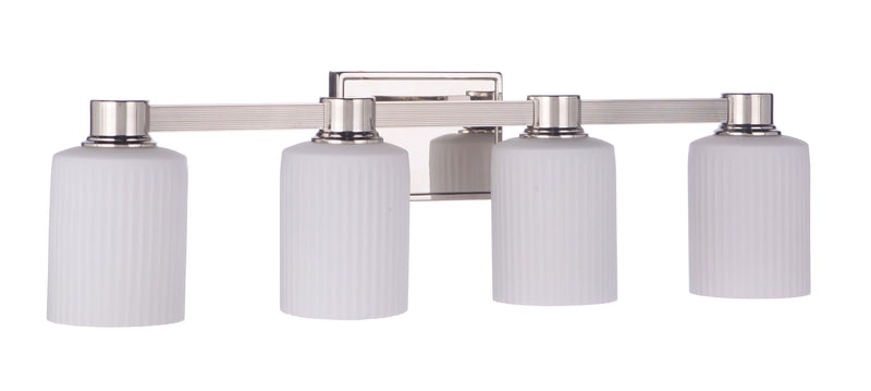Craftmade 12928PLN4 Bretton 4 Light Bathroom Vanity Light -Polished Nickel
