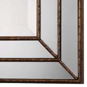 Riventa Metallic Bronze Mirror | Modern Rectangle Engineered Wood Frame Bathroom Vanity Mirror Mounted Vertical or Horizontal (24 in. W x 34 in. H x 1 in. D)