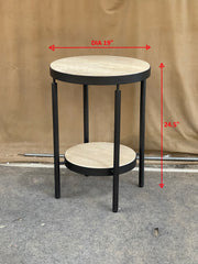 Uttermost Dauntless Travertine Side Table - ALCOVE LIGHTING