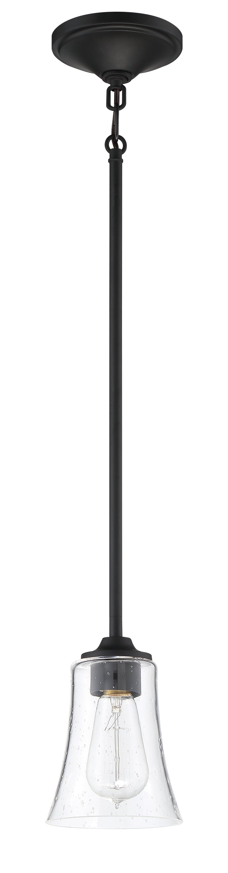 Craftmade 50491-FB Gwyneth 1 Light Mini Pendant -Flat Black