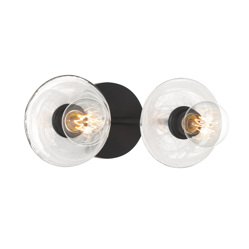 George Kovacs P5611-66A Vapors 2 Light Bath Light -Coal