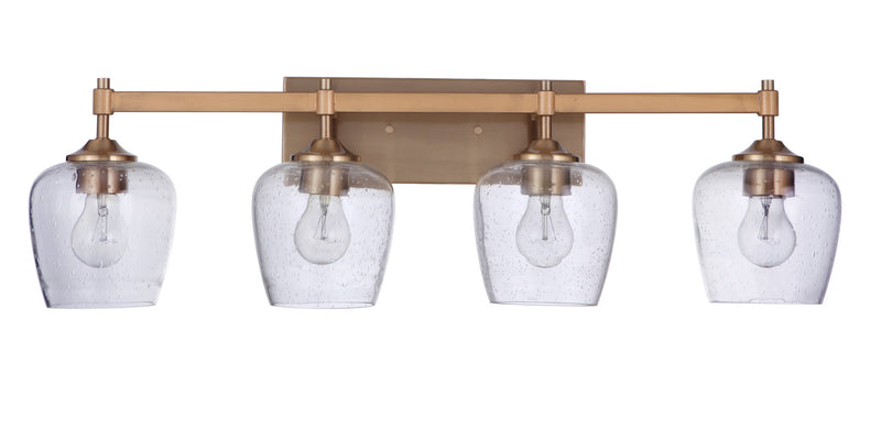 Craftmade 12430SB4 Stellen 4 Light Bathroom Vanity Light -Satin Brass