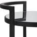 Rovik Accent Table | Matte Black and Mirrored Top (14 in. W x 26 in. H)