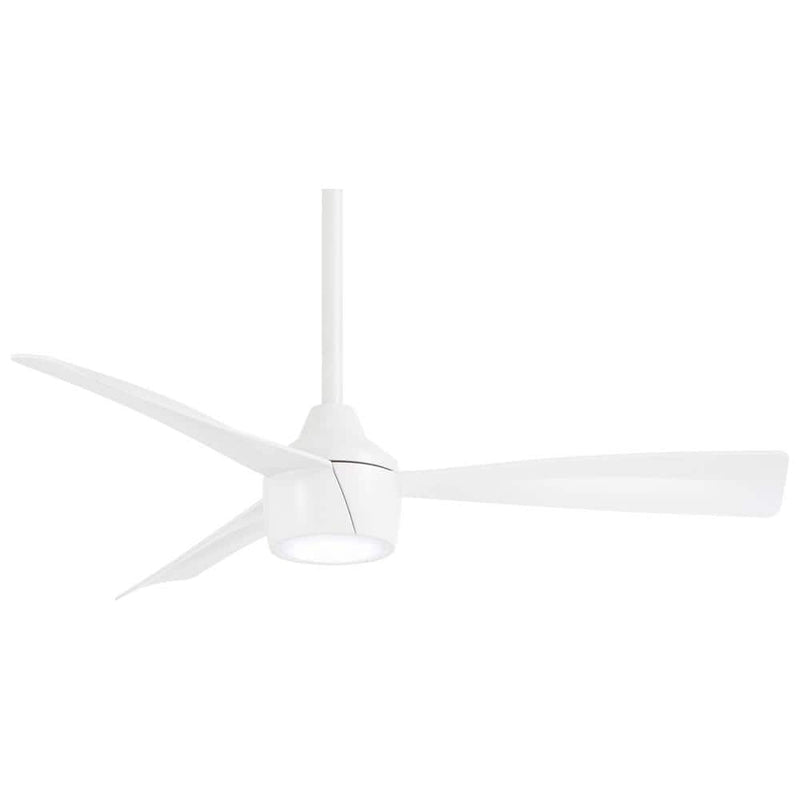 Minka Aire Skinnie F625L-WHF 44-Inch LED Indoor/Outdoor Ceiling Fan in Flat White with Remote