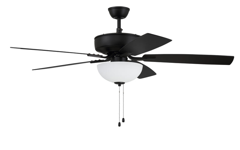 Craftmade P211FB5-52FBGW Pro Plus 211 LED Ceiling Fan -Flat Black