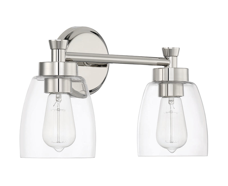 Craftmade 12716PLN2 Henning 2 Light Bathroom Vanity Light -Polished Nickel