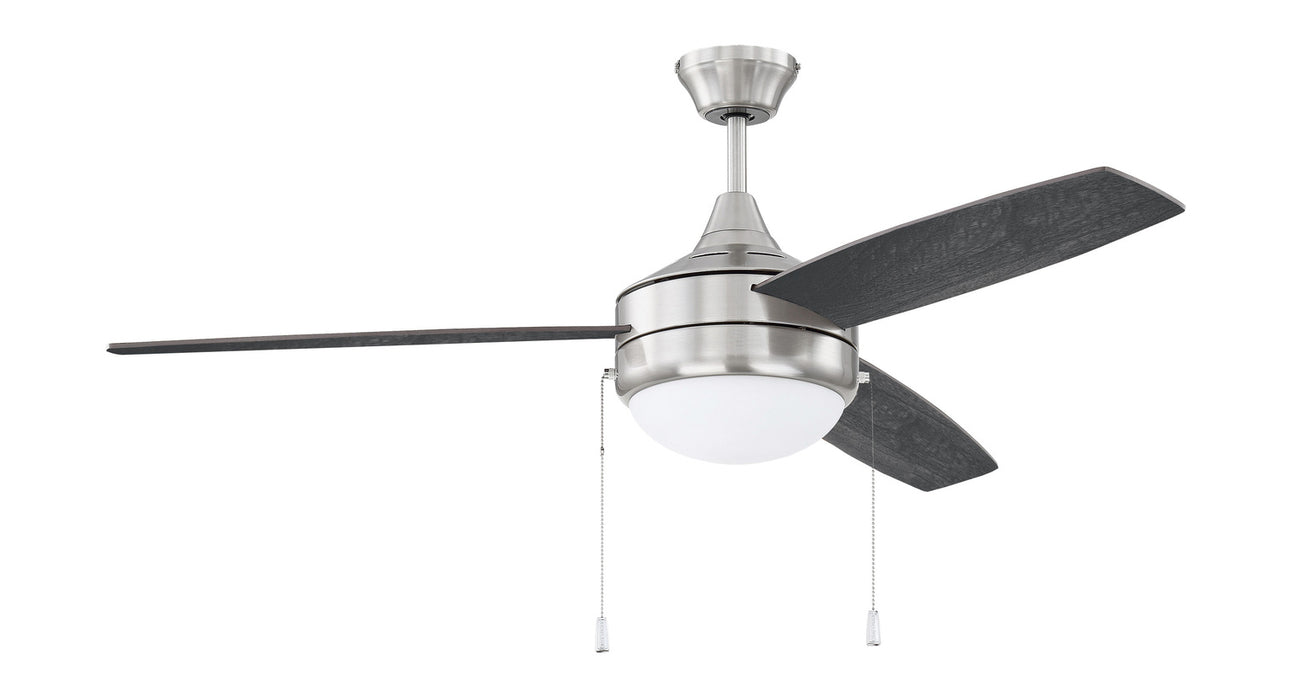 Craftmade PHA52BNK3-BNGW Phaze 3 LED Ceiling Fan -Brushed Polished Nickel