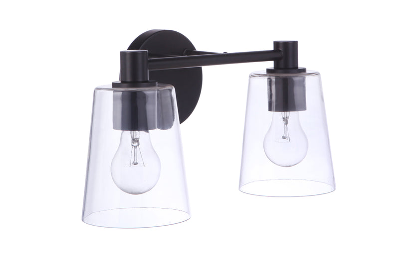 Craftmade 12615FB2 Emilio 2 Light Bathroom Vanity Light -Flat Black