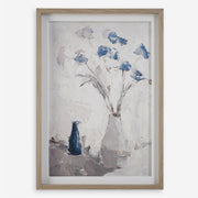 Uttermost Blue Flowers In Vase Framed Print - ALCOVE LIGHTING