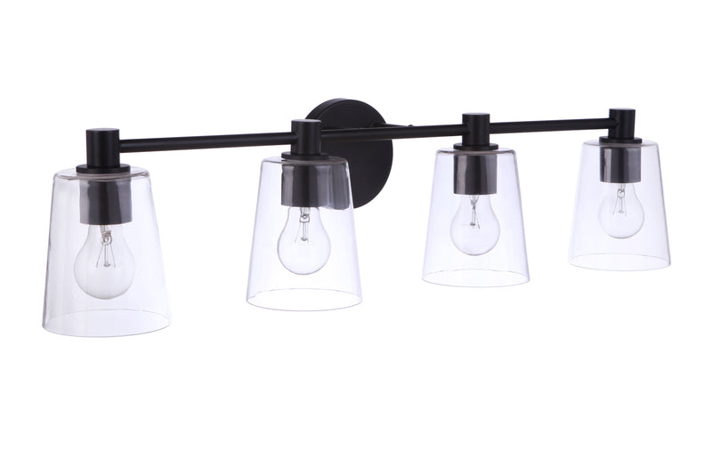 Craftmade 12633FB4 Emilio 4 Light Bathroom Vanity Light -Flat Black