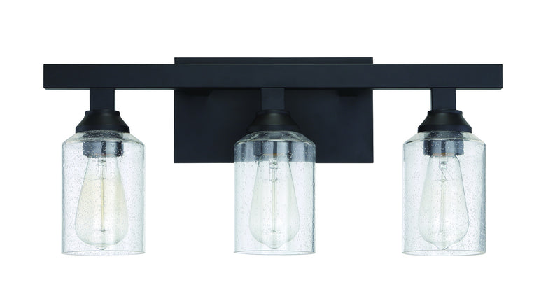 Craftmade 53103-FB Chicago 3 Light Bathroom Vanity Light -Flat Black