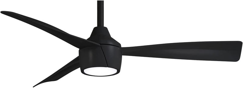 Minka Aire Skinnie F625L-CL 44-Inch LED Indoor/Outdoor Ceiling Fan in Coal Black with Remote