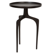 Century Accent Table | Textured Espresso and Solid Round Top (15 in. W x 22 in. H)