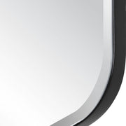 Gemura Black Mirror | Modern Diamond Polystyrene Frame Bathroom Vanity Mirror with Rounded Corners (32 in. W x 36 in. H x 1 in. D)