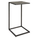 Calden Accent Table | Antique Black with Gray Shagreen Top (12 in. W x 24 in. H)