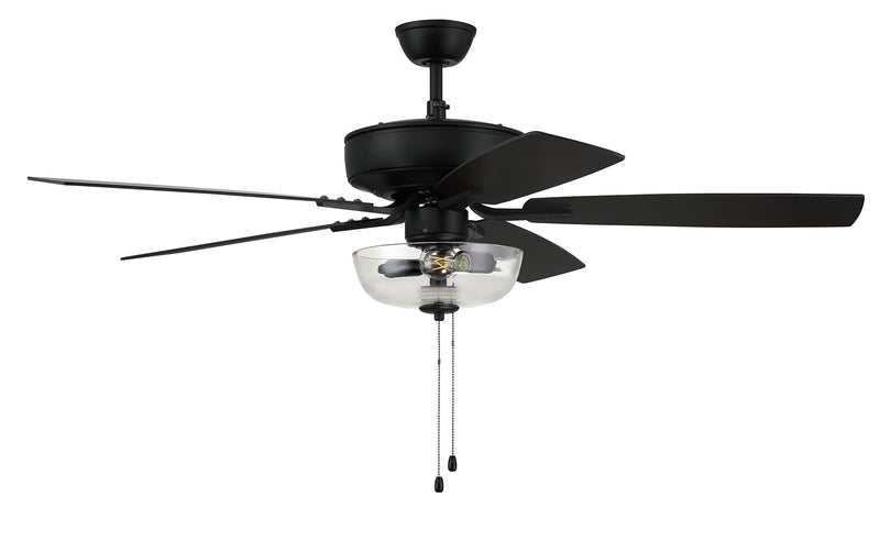 Craftmade P101FB5-52FBGW Pro Plus 101 LED Ceiling Fan -Flat Black