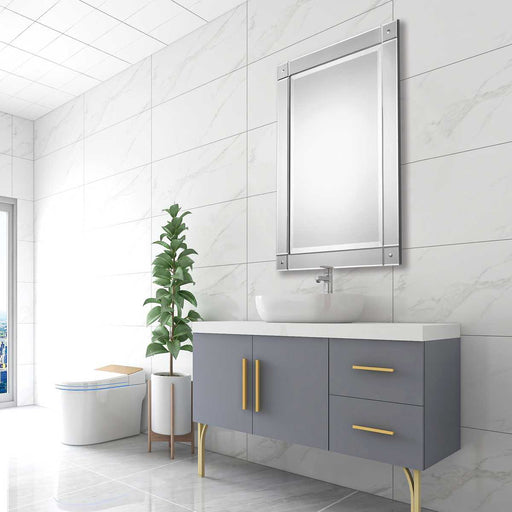 Miralo Mirror | Modern Rectangle Frameless Bathroom Vanity Mirror Mounted Vertical or Horizontal (24 in. W x 36 in. H x 1 in. D)