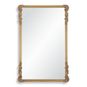 Glavora Antique Gold Mirror | Classic Ornate Rectangle Engineered Wood Frame Bathroom Vanity Mirror Mounted Vertical or Horizontal (24 in. W x 36 in. H x 1 in. D)