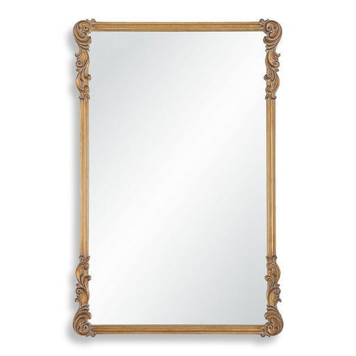 Glavora Antique Gold Mirror | Classic Ornate Rectangle Engineered Wood Frame Bathroom Vanity Mirror Mounted Vertical or Horizontal (24 in. W x 36 in. H x 1 in. D)