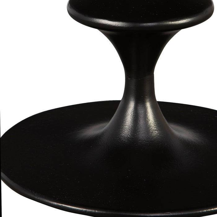 Uttermost Flight Textured Black Accent Table