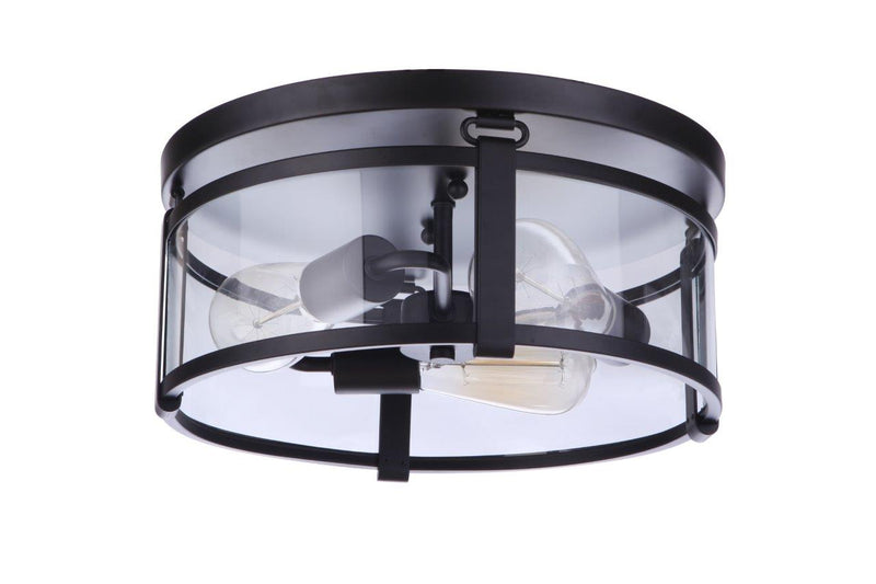Craftmade 55383-FB Elliot 3 Light Flush Mount -Flat Black