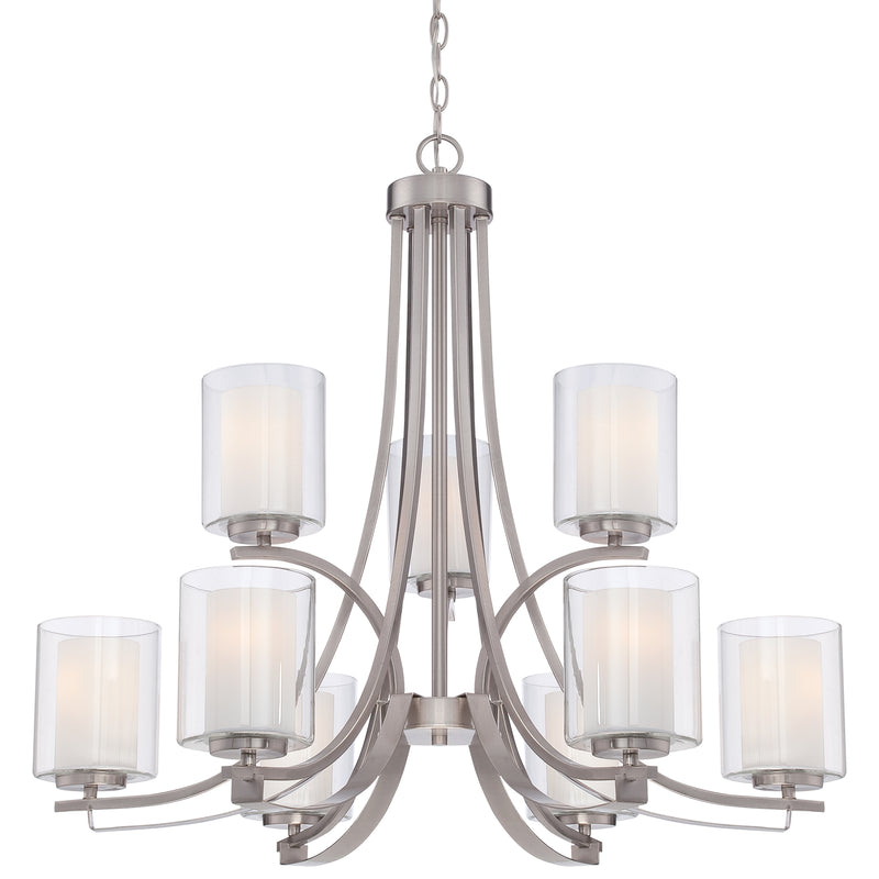 Minka Lavery Parsons Studio 9 Light Chandelier-Brushed Nickel - ALCOVE LIGHTING