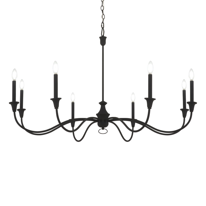 Minka Lavery Halifax County 8 Light Chandelier-Textured Black