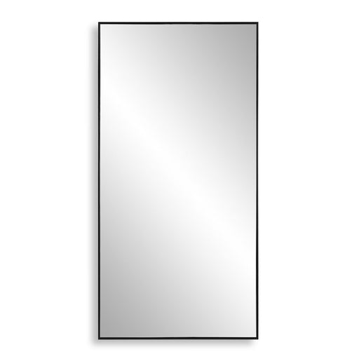 Vetra Black Mirror | Modern Rectangle Frame Bathroom Vanity Mirror Mounted Vertical or Horizontal (20 in. W x 40 in. H x 1 in. D)