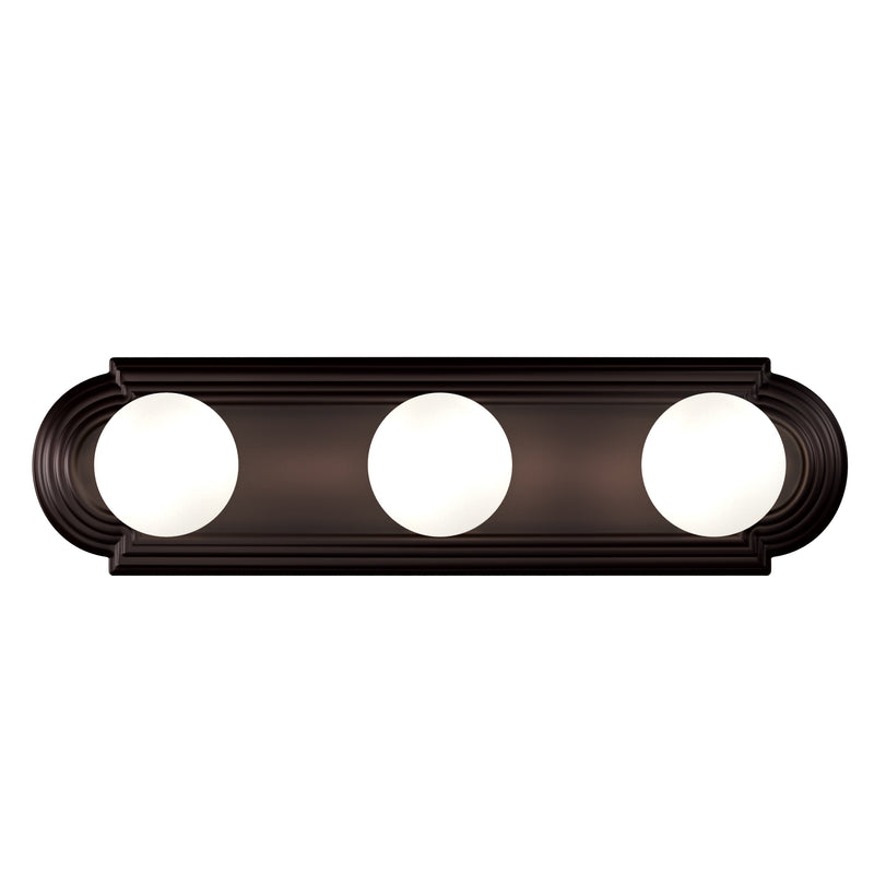 Maxim 7123OI Essentials 3 Light Racetrack Bath Vanity Light | Oil Rubbed Bronze