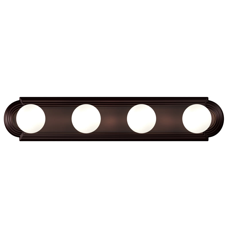 Maxim 7124OI Essentials 4 Light Racetrack Bath Vanity Light | Oil Rubbed Bronze