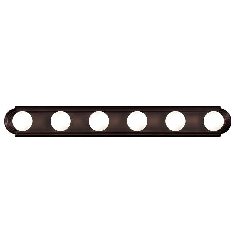 Maxim 7126OI Essentials 6 Light Racetrack Bath Vanity Light | Oil Rubbed Bronze