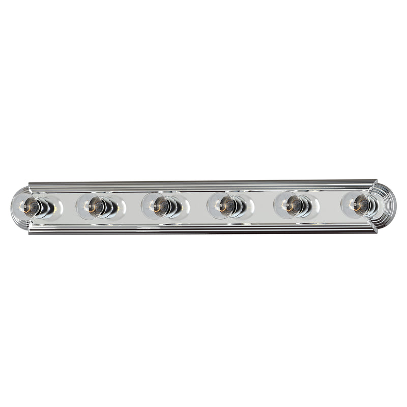 Maxim 7126PC Essentials 6 Light Racetrack Bath Vanity Light | Polished Chrome