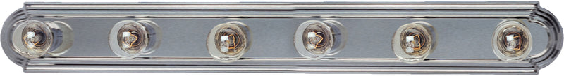 Maxim 7126SN Essentials 6 Light Racetrack Bath Vanity Light | Satin Nickel