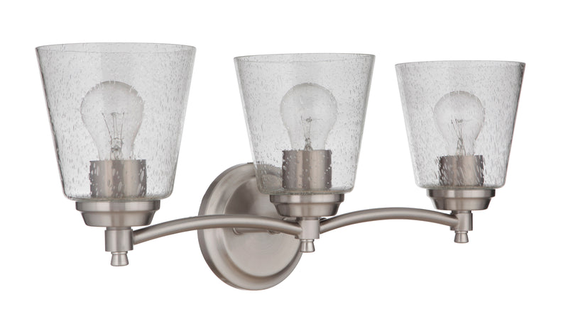 Craftmade 50203-BNK Tyler 3 Light Vanity -Brushed Polished Nickel - ALCOVE LIGHTING