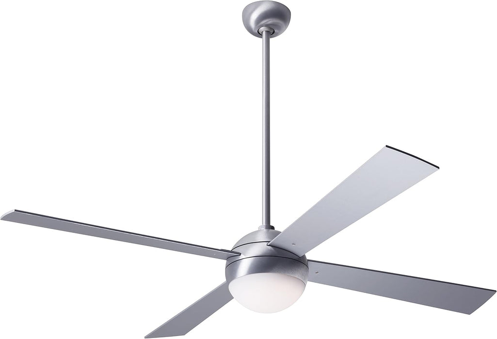 Modern Fan Company Ball 52 in. LED Brushed Aluminum Ceiling Fan with Aluminum Blades and Remote Control