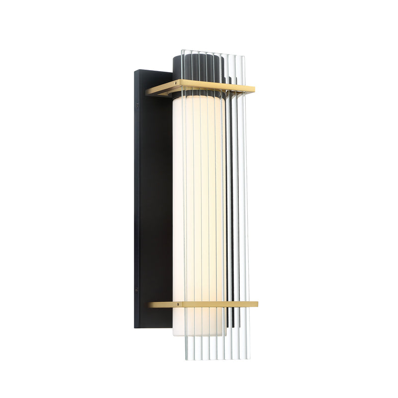 George Kovacs P1511-707-L Midnight Gold 1 Light LED Outdoor Wall Light -Sand Coal and Honey Gold - ALCOVE LIGHTING