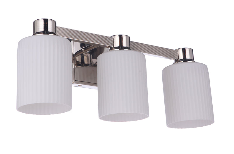 Craftmade 12920PLN3 Bretton 3 Light Bathroom Vanity Light -Polished Nickel