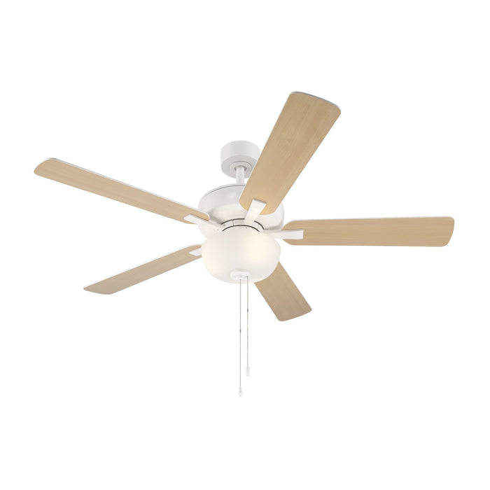 Gallant 52 in. Matte White Ceiling Fan with LED Light and Pull Chain Control