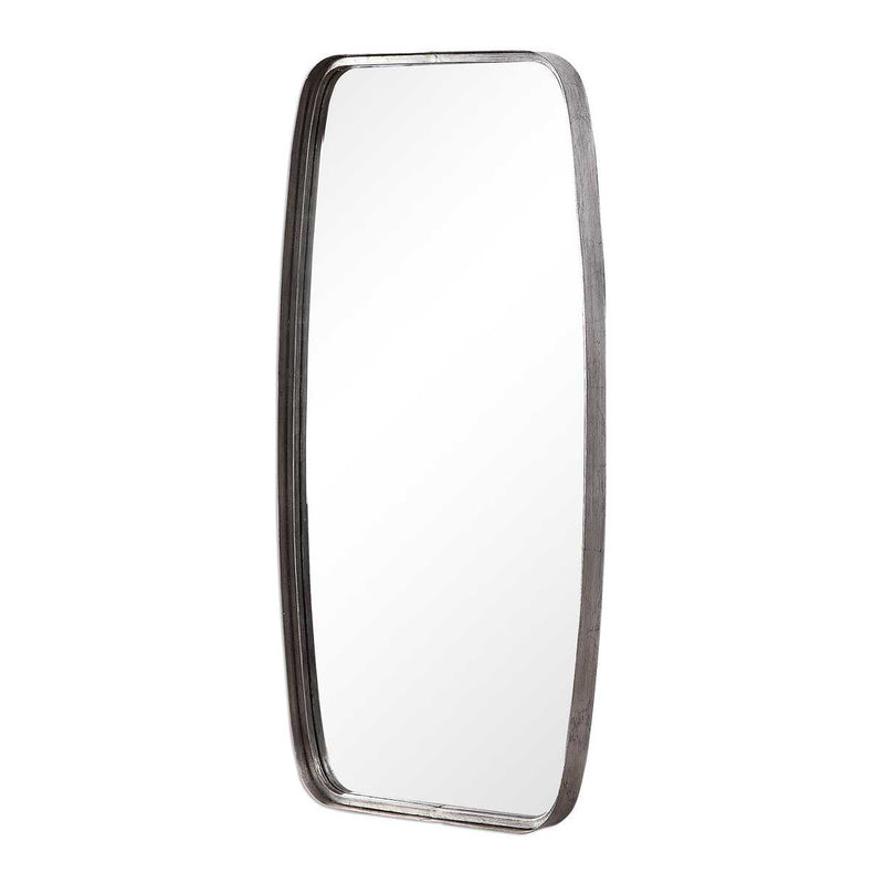 Nexa Antique Silver Leaf Mirror | Modern Rectangle Metal Frame Bathroom Vanity Mirror with Rounded Corners Mounted Vertical or Horizontal (20 in. W x 40 in. H x 2 in. D)